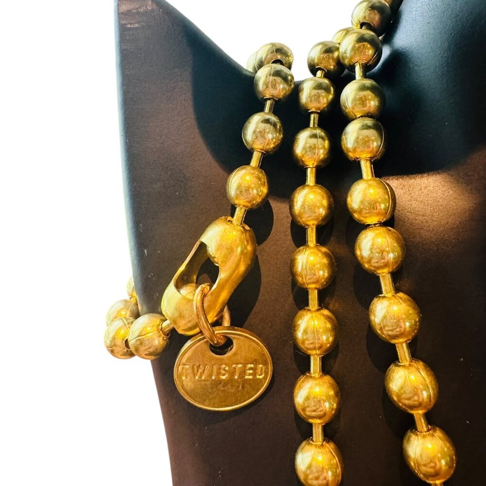 Twisted Silver Gold Beaded Bracelet by Twisted-Silver